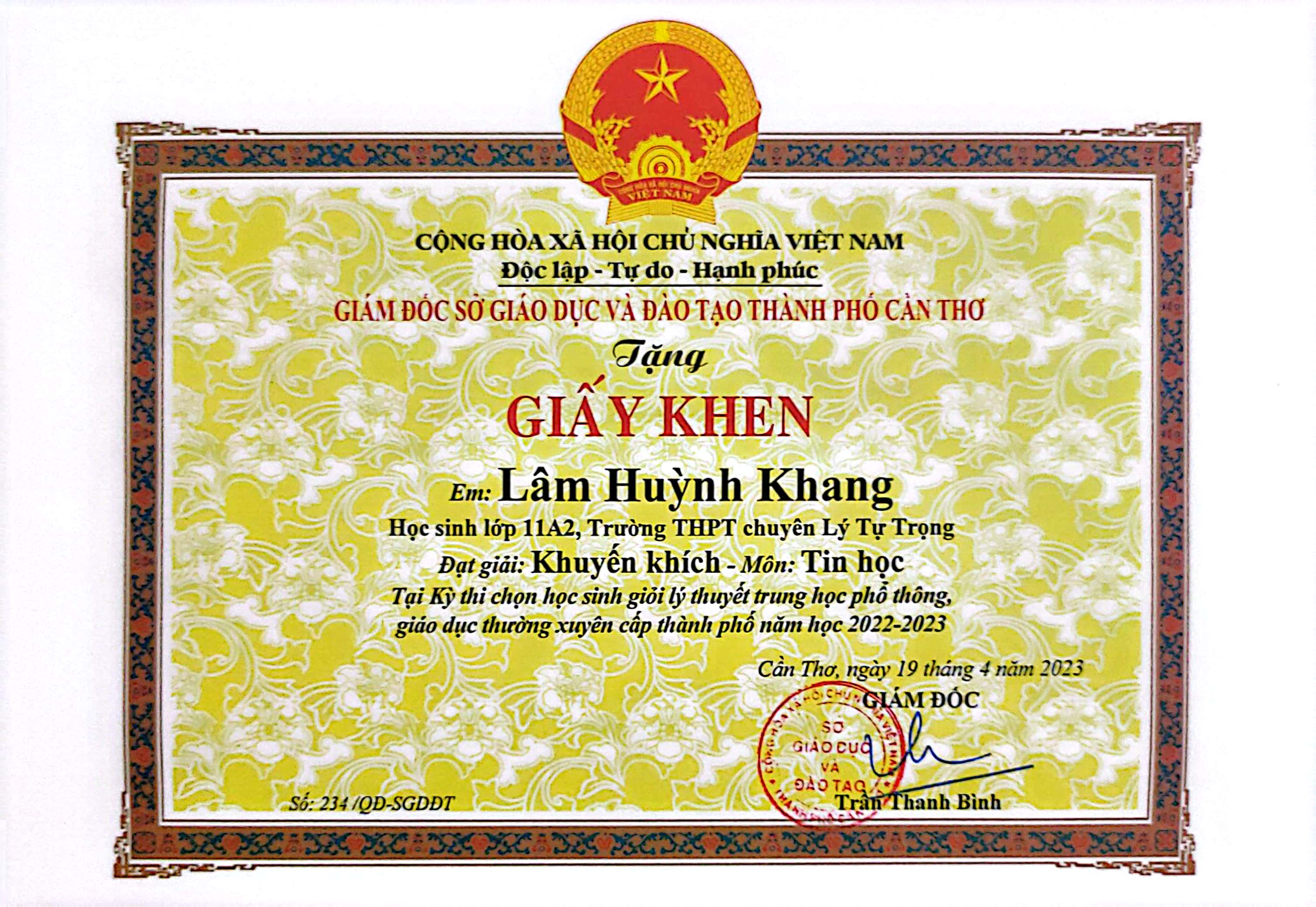 Excellent Student Grade 11